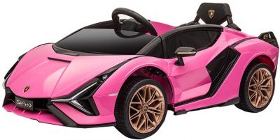 Elektrische Kinderauto Lamborghini Sian Roze 4X4 12Volt Vleugeldeuren